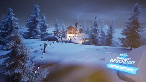 Christmas Lodge Outside Fortnite Live Wallpaper