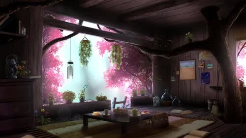 Treehouse spring morning