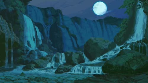 Waterfall day and night