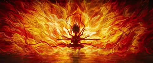 哪吒开启火焰模式