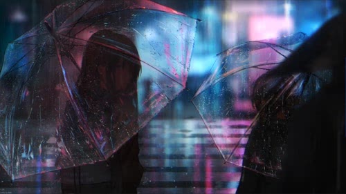 動態桌布  雨の日