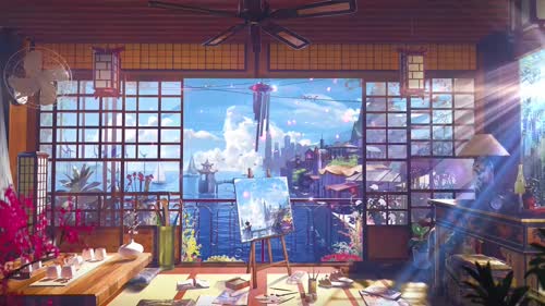 日本漫画风房间