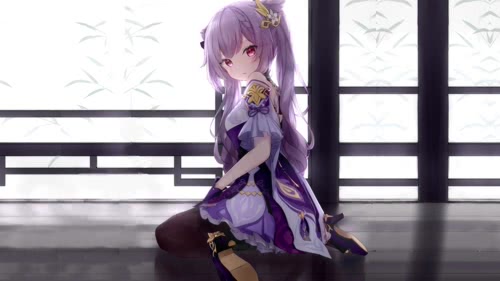keqing genshin impact desktop wallpaper 