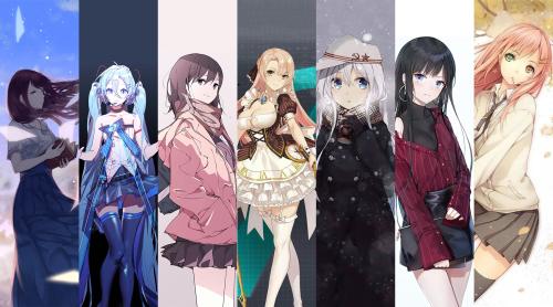 分隔桌面壁纸-高清动漫妹子2