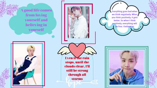 A good life es from loving yourself and believing in yourself