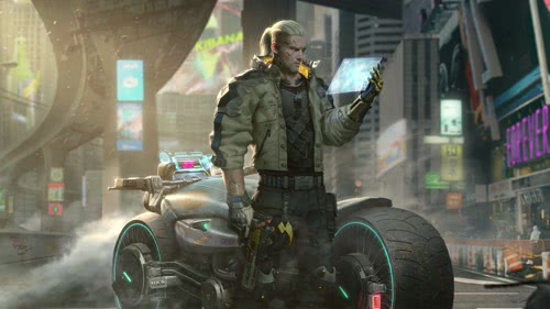 geralt cyberpunk desktop wallpaper 