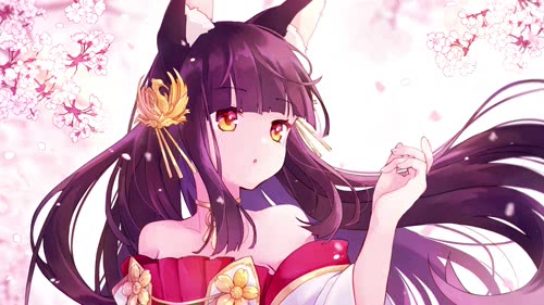 nagato azur lane cherry blossom desktop wallpaper 