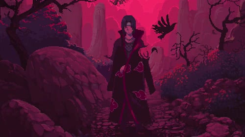 Pixel live wallpaper- Itachi