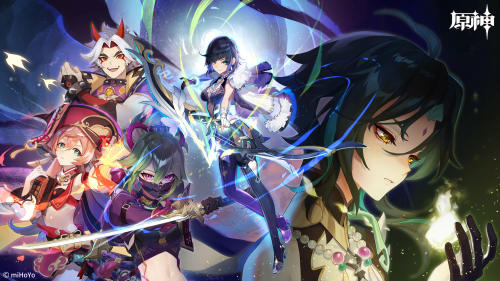 原神 层岩 魈 夜兰 一斗 