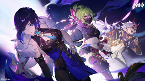 原神 层岩 夜兰 一斗 久岐忍