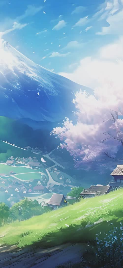 清新风景绿色竖屏