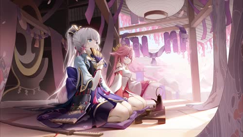 原神，神里绫华x八重神子