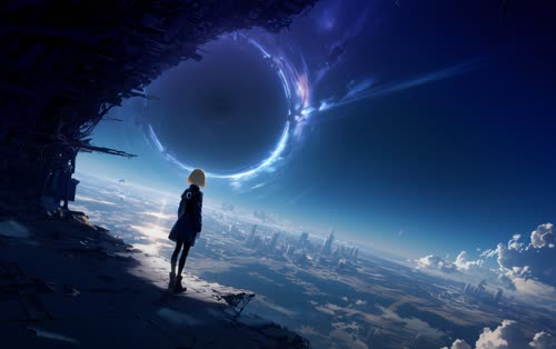 极客云 girl 星空