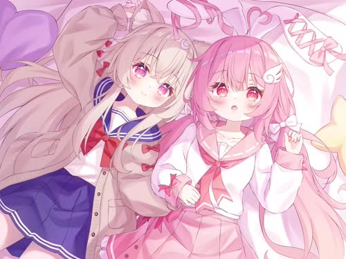 超高清可愛的兩個小蘿莉貼貼