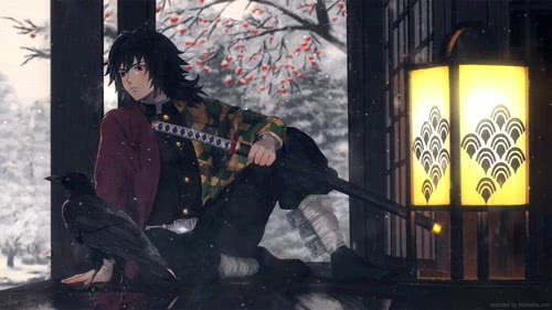 tomioka giyu winter kimetsu no yaiba moewalls 