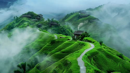 云雾仙境 山野炊烟