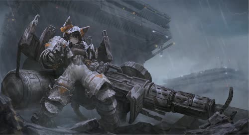  Anime CatGirl Solider QHD