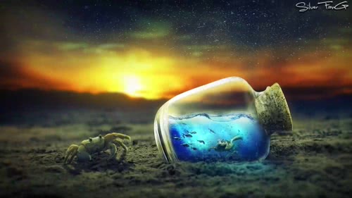 ocean in a bottle