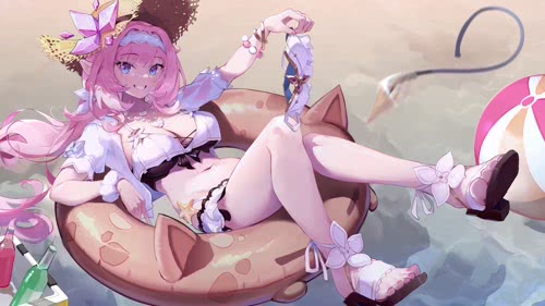 【4k】粉发美女