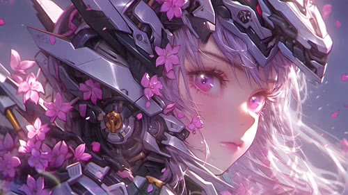 4K 机甲花卉少女
