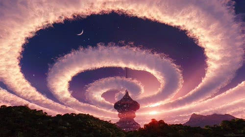 【4k】古建筑圆云