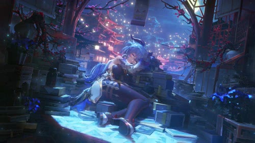 甘雨 原神 夜幕