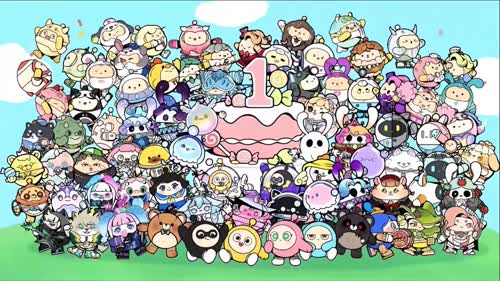 蛋仔一周年大合照