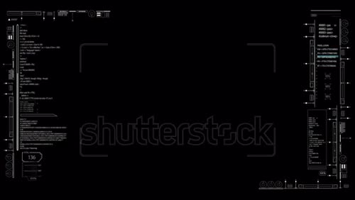 stock footage hud infographic alpha png technological pattern good for tech video overlay as hud infographic