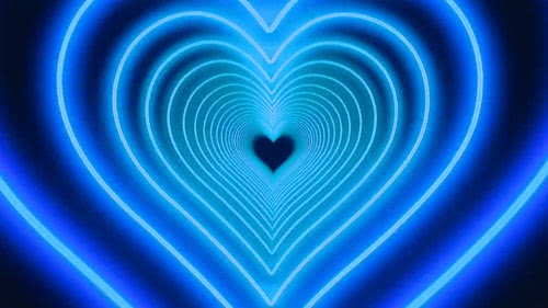 Neon Lights Love Heart Tunnel ♡