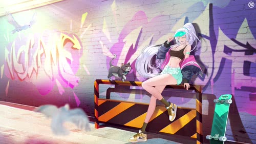 20、天选官方动态壁纸【涂鸦滑板】