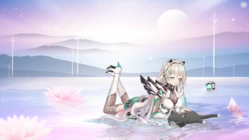 15、天选官方动态壁纸【盈月莲湖】