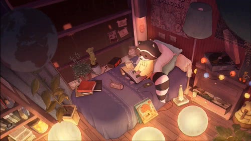 chilling in my room doing work