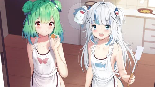 gawr gura and uruha rushia