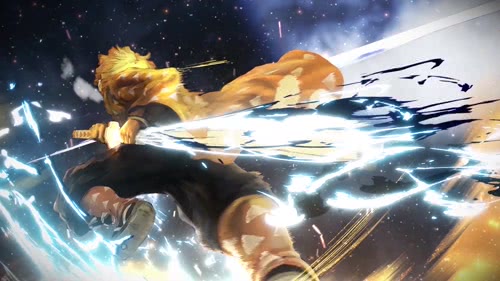 zenitsu charge blade 4k livewallpaper anime live wallpaper demon slayer
