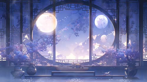 凉夜雾纱抚珍簟