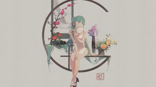 hatsune miku china dress free live wallpaper