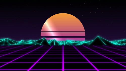 Sunset Neon Retro