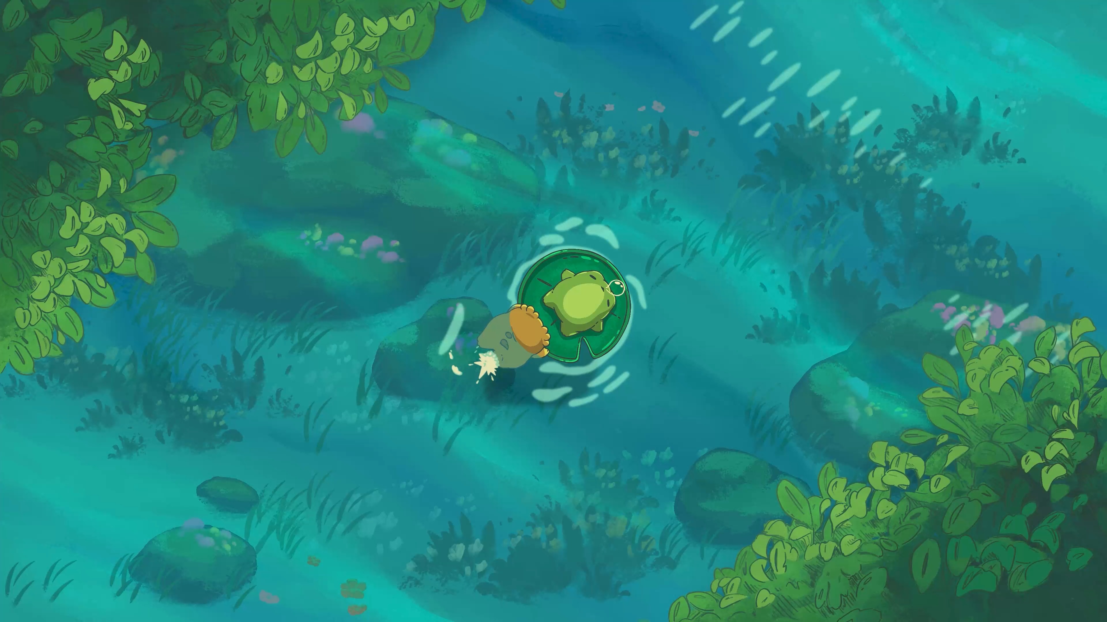 Lazy River Toads (ZH Wallpaper)