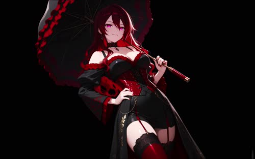 小也 Girl|Background|Dark and