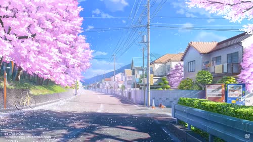 日漫的樱花街道